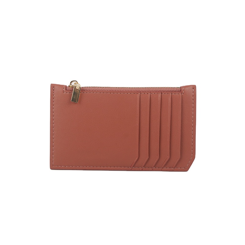 RFID Slim Front Pocket Wallet Credit Card Case Holders Leather Rfid Protection Wallet with Zipper